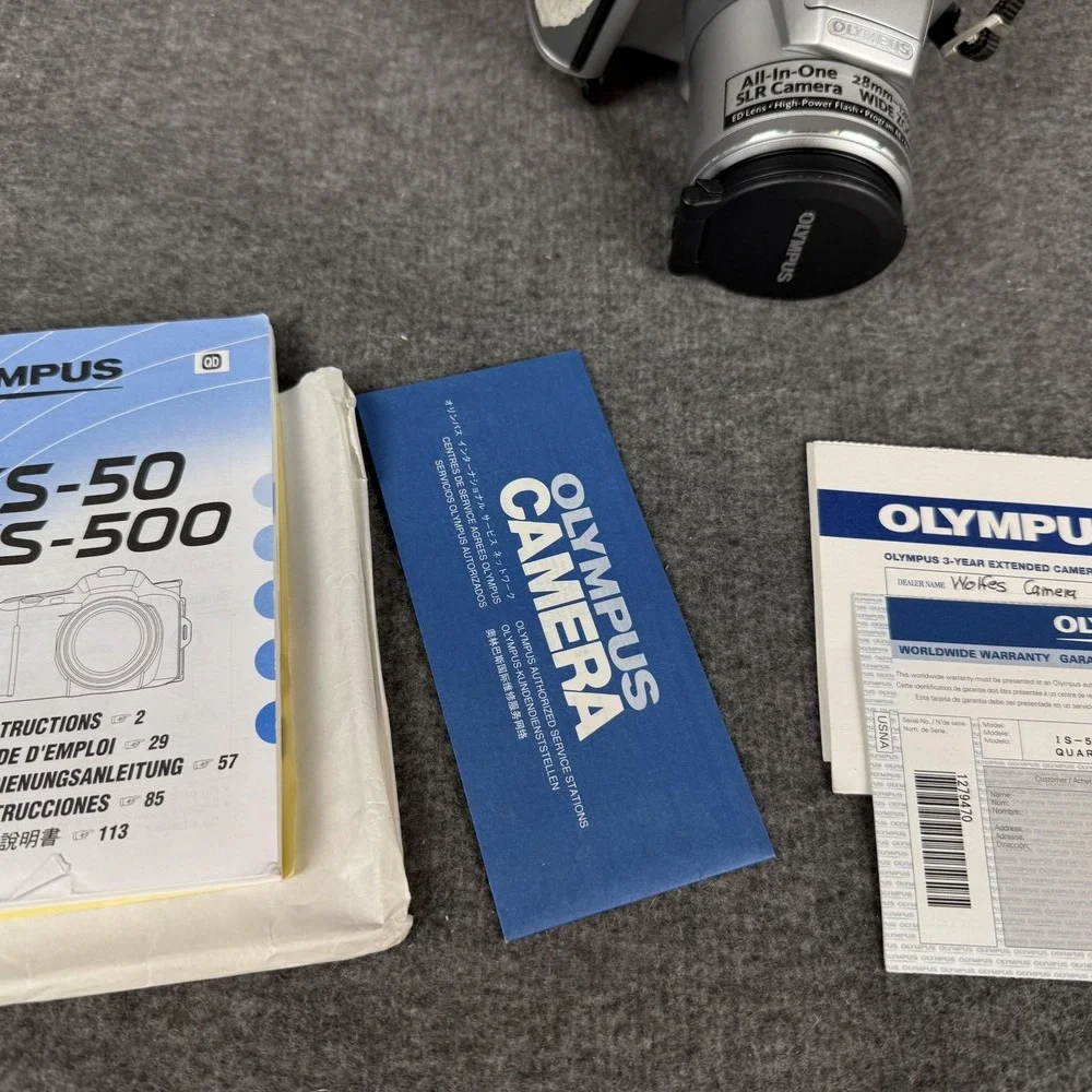 Olympus IS-500 35mm SLR Film Camera 28-120mm 4x Silver Tested‎ Working